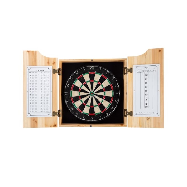 Toy Time Toy Time Solid Wood Dart Cabinet Set - Pro Style Board and Darts 263753SBJ - main